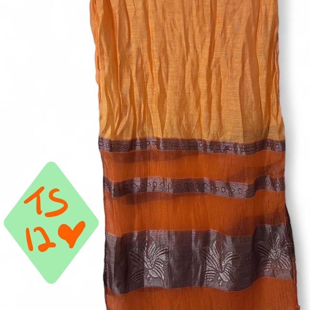 The Life of a Showgirl Orange silk scarf / Wrap
